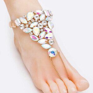 Crystal Statement Anklet - Gold/AB